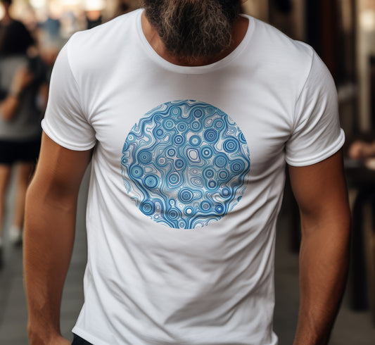 Psychedelic Blue - T-shirt  girocollo classica unisex