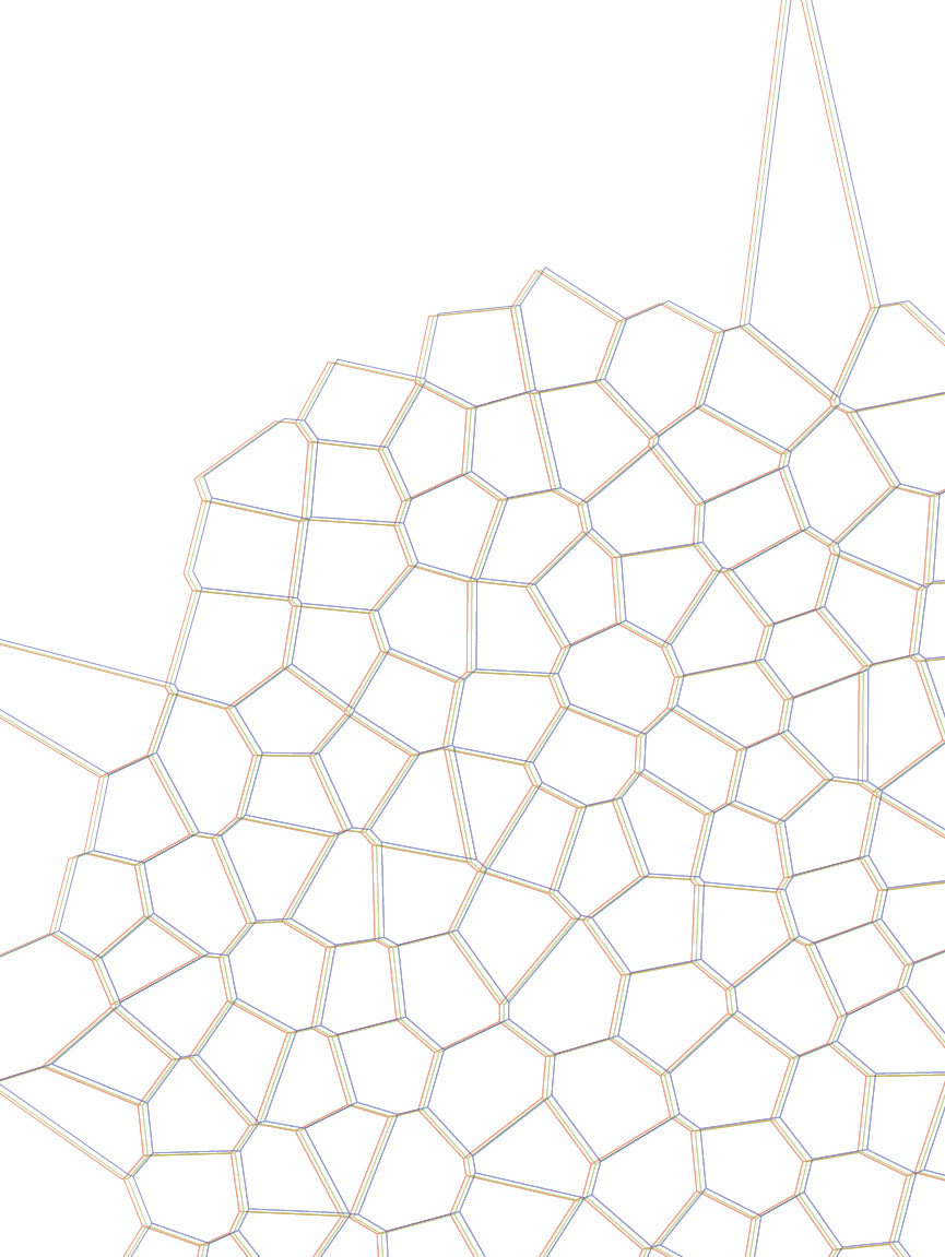 Diagramma di Georgij Voronoi - Generative Art - T-shirt girocollo classica unisex
